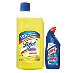 Lizol Disinfectant Floor Cleaner Citrus 975ml + Harpic 200 ml free